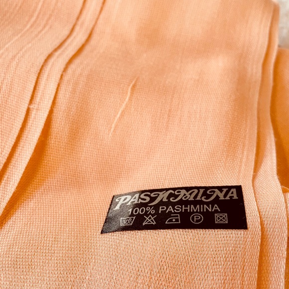 Peach Pashmina Scarf - Picture 2 of 3